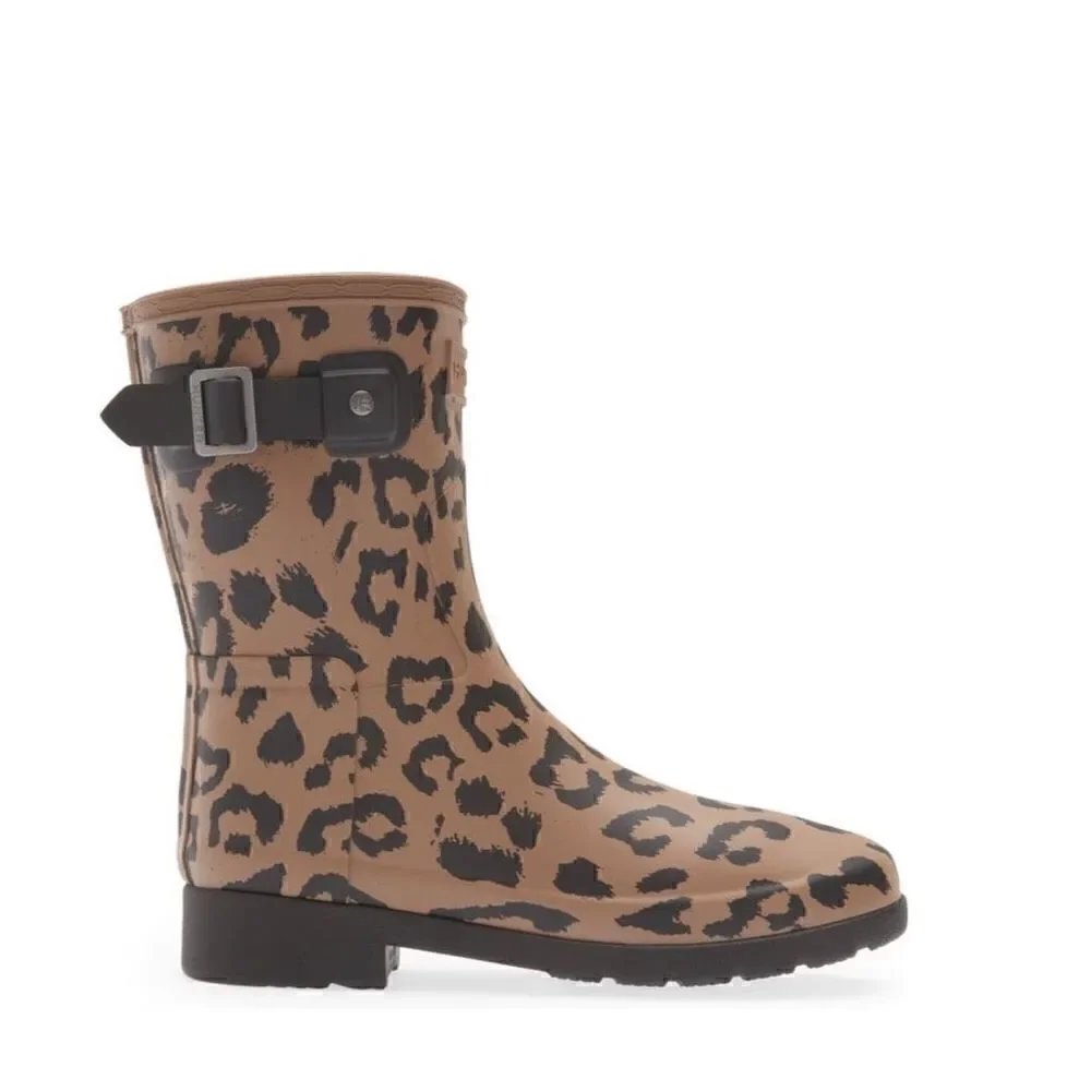 Hunter | Original Refined Short Leopard Rainboots